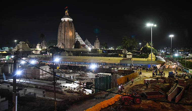 Holy facelift: The Shree Jagannatha Temple corridor is expected to be completed by next June.