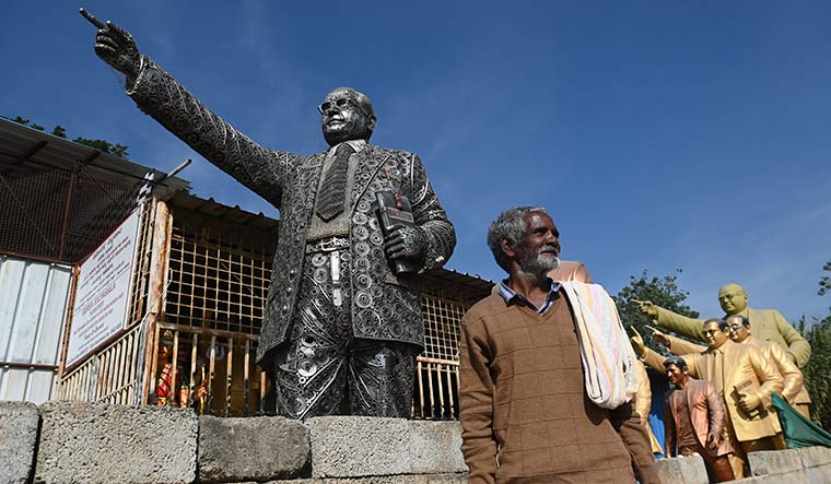 Standing tall: Ambedkar statues at sculptor Ravi Chandra’s studio in Bengaluru | Bhanu Prakash Chandra
