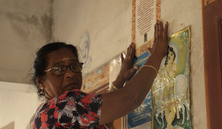 Above all: The impact of Citizen 2022 prompted K.L. Santha, a bhagavatam reciter, to put up a copy of the preamble with the photographs of  gods on her wall.
