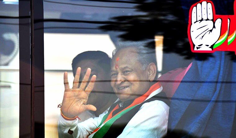 Leading from the front: Ashok Gehlot at the start of his Guarantee Yatra from Jaipur on November 7 | Sanjay Ahlawat