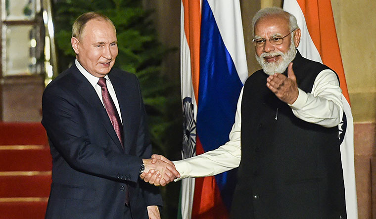 Deep bond: A file picture of Prime Minister Narendra Modi with Russian President Vladimir Putin in New Delhi | PTI