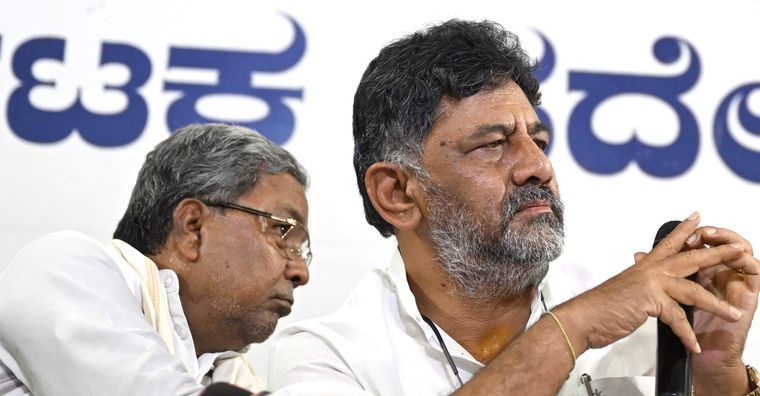 Clash of ambitions: D.K. Shivakumar and Siddaramaiah at a news conference in Bengaluru | Bhanu Prakash Chandra