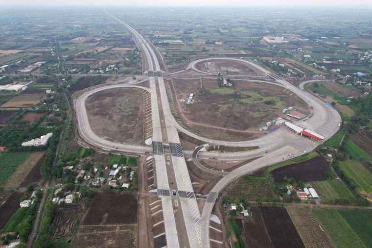 Development path: The Shirdi-Bharvir stretch of the Samruddhi expressway.