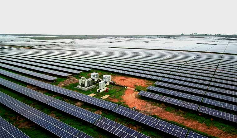 Power shift: The 750MW solar power plant in Rewa, Madhya Pradesh. In the past nine years, India’s solar energy capacity went up by 25 times | PTI