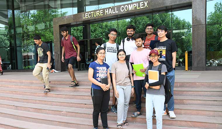 Chart-toppers: Students at IIT Delhi, which is ranked first among engineering colleges in THE WEEK-Hansa Research Survey 2023 | Sanjay Ahlawat