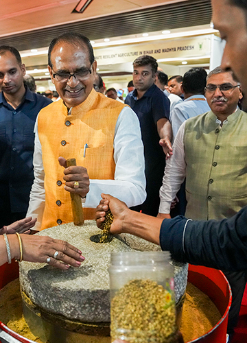 Man of method: Union Minister for Agriculture and Farmers Welfare Shivraj Singh Chouhan at an event in Delhi. He has been reaching out to farmers to contain their anger at the BJP | PTI