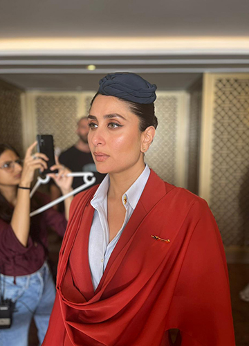 Kareena on the sets of Crew