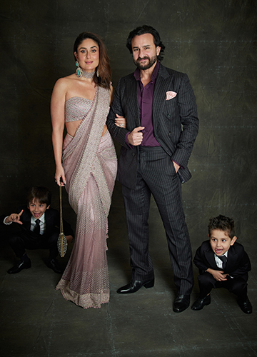 Kareena with husband Saif Ali Khan and sons Taimur  (left) and Jehangir | Rohan Shreshtha