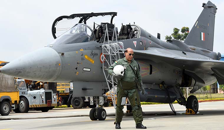 Fighting spirit: Defence Minister Rajnath Singh flew in the Tejas in September | Bhanu Prakash Chandra