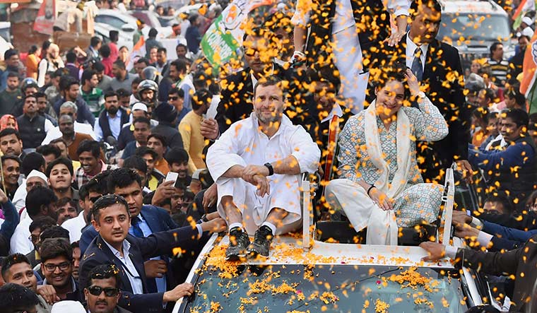 Staying close: Rahul hopes Priyanka’s charisma will help the Congress revival in UP.