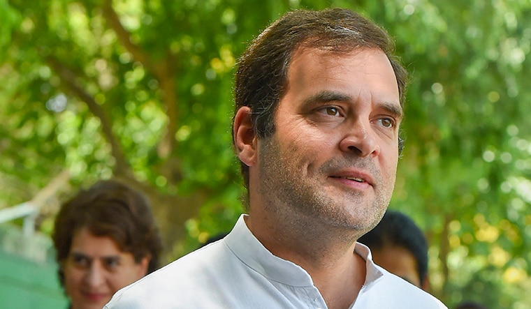 New Delhi: Congress President Rahul Gandhi arrives to attend Congress Working Committee (CWC) meeting, in New Delhi, Saturday, May 25, 2019. (PTI Photo/Kamal Kishore) (PTI5_25_2019_000034B)