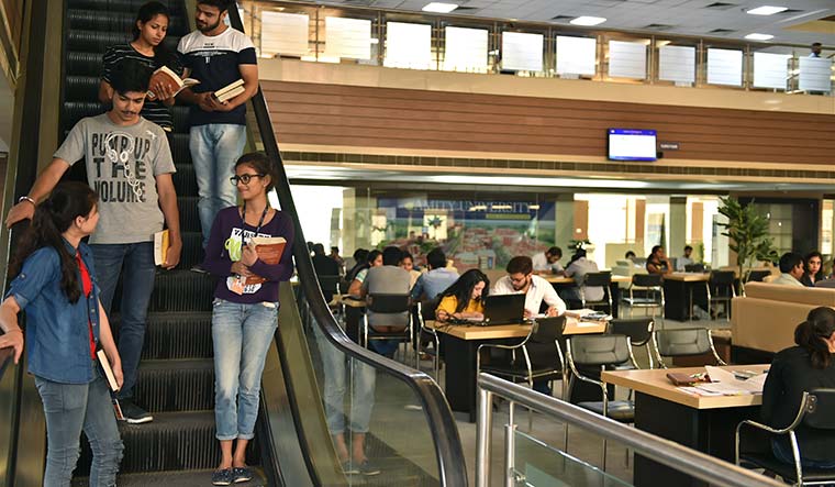 Safer days: The library at Amity University, Noida, in 2018 | Aayush Goel