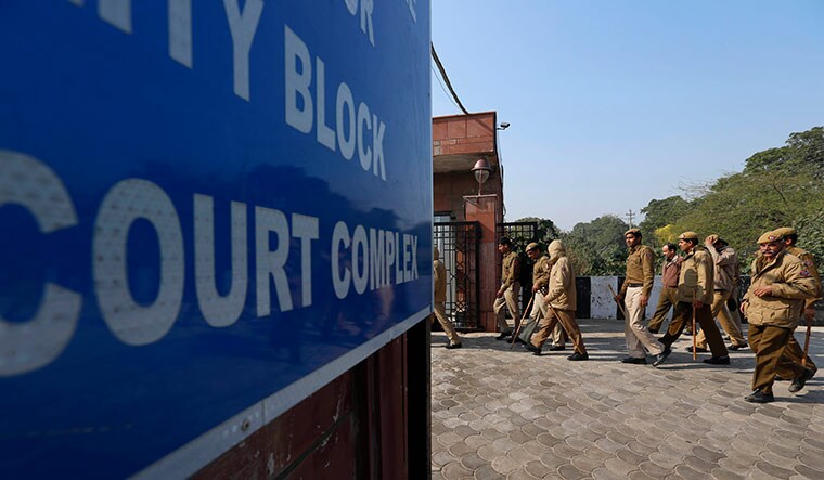 Rare case: The district court complex in saket, where the 2012 delhi gang rape and murder case accused were tried. The fast-track court delivered its verdict in nine months | AP