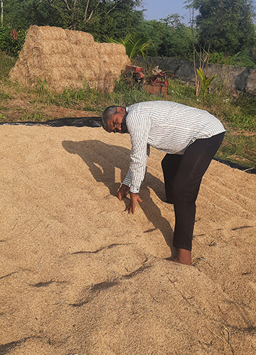 Rough year: K. Raji Reddy, a farmer from Gorrekunta in Warangal, with his produce.