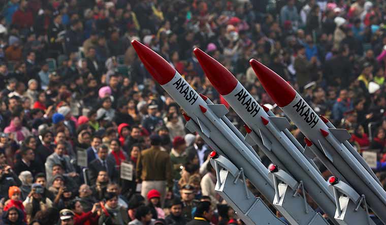 In demand: The Akash Mk-1 on display at the Republic Day parade in 2018 | AP