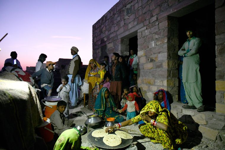 Fresh start: A family which came recently from Pakistan preparing a meal at the Jodhpur Pak settlement colony in Rajasthan | Sanjay Ahlawat