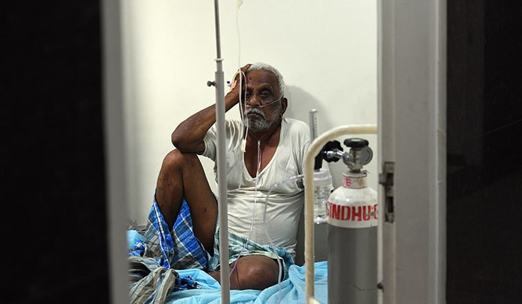 Difficult times: A Covid patient at a private hospital in Bengaluru | Bhanu Prakash Chandra