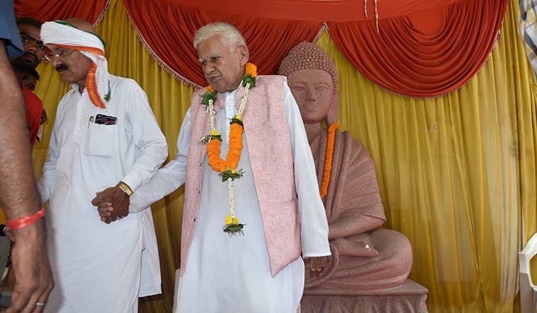 The equaliser: Socialism and the teachings of the Buddha have deeply influenced Nand Kumar Baghel (right) | Rupesh Yadav