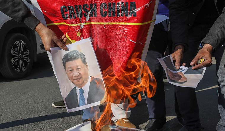 Burning issue: A protest in Jammu against the clash between Indian and Chinese forces along the LAC in Arunachal Pradesh | PTI
