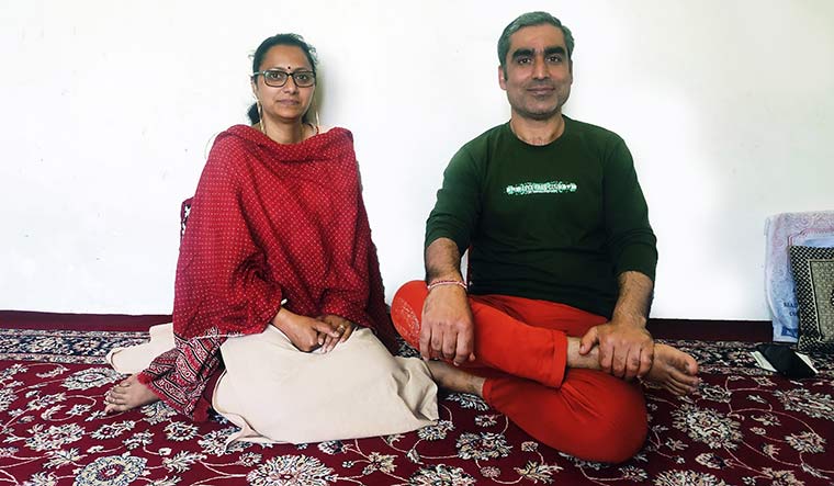 Ajay Raina, civil engineer, with wife Veera Zutshi.