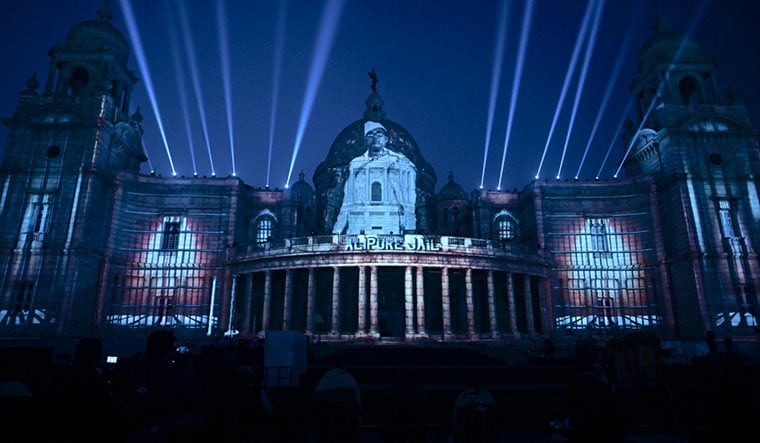Celebrating a fighter: On Subhas Chandra Bose's 125th birth anniversary last year, a light and sound show on his life was held at the Victoria Memorial museum in Kolkata | Salil Bera