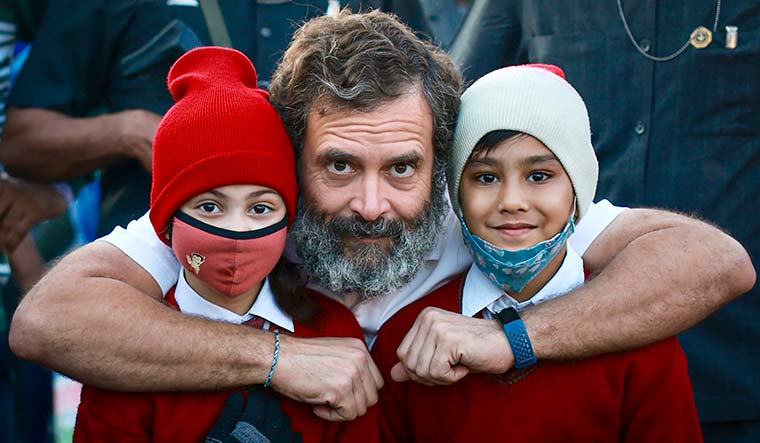 Future present: Rahul Gandhi with a couple of young supporters in Kota, Rajasthan | PTI