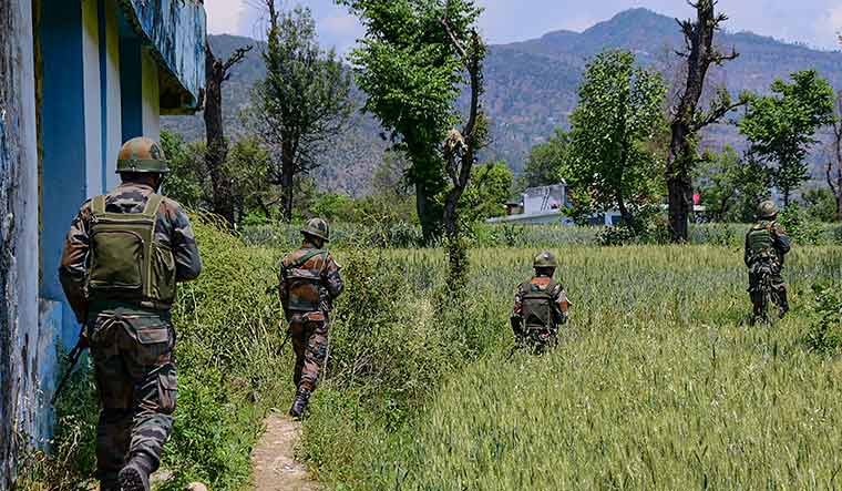On the hunt: A search operation in Bhata Dhurian in Poonch. It is believed that militants have hideouts in the area | PTI