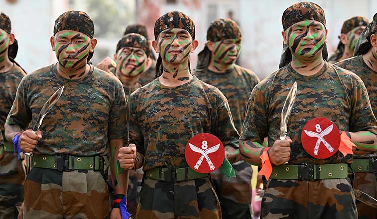 Fighting spirit: Gorkha soldiers at a training camp in Kolkata | Salil Bera