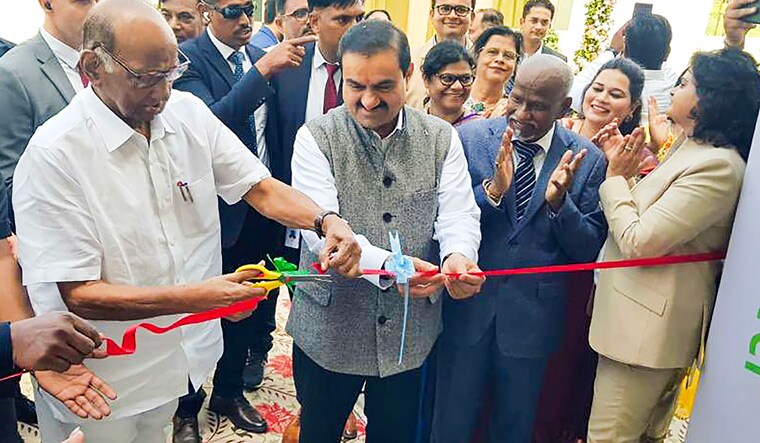 Deep bond: Pawar and Adani at the inauguration of the Lactoferrin Plant Exympower in Vasna, Ahmedabad | PTI
