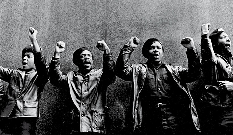 Black power: Members of the controversial Black Panther Party protesting outside a court in New York in April 1969 | Getty Images