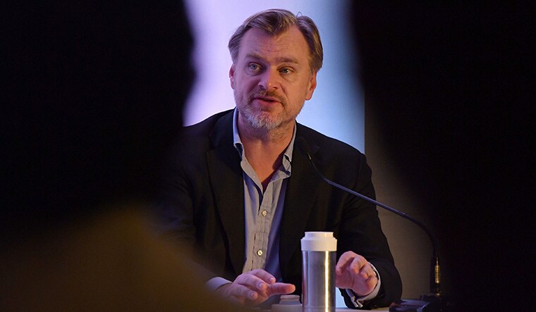 Director’s cut: Nolan speaks at the panel discussion in Mumbai | AFP