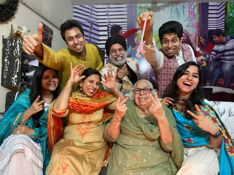 All in the family: Awal Madaan (top left) and his family are on TikTok with a million-plus followers each.