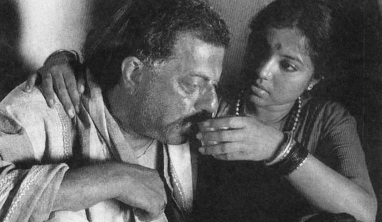 Master craftsman: Karnad and Tara in a still from Kannada film Kanooru Heggadathi.