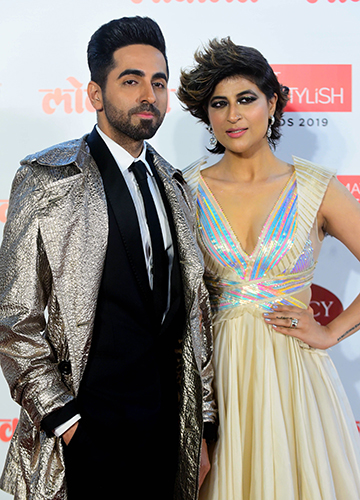 Weight of stardom: Ayushmann and Tahira at an award ceremony in Mumbai in 2019 | AFP