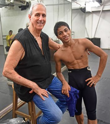 Ballet teacher Yehuda Ma’or with Amiruddin Shah | Amey Mansabdar