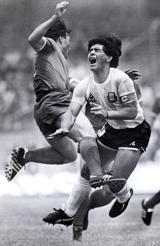 Flair and pain: Diego Maradona is fouled during a 1986 world cup match against south korea | Reuters