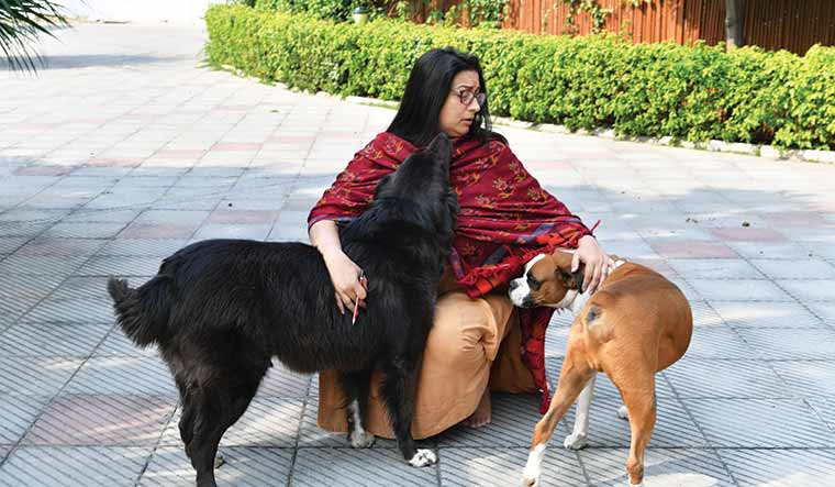 Good times: lrani with her dogs | Arvind Jain