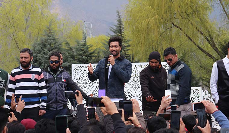 Star turn: Actor Vicky Kaushal at a promotional event in Baramulla district | Umer Asif