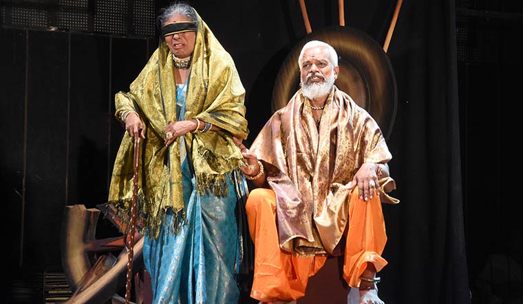 A new take: Queen Gandhari and King Dhritarashtra from the play.