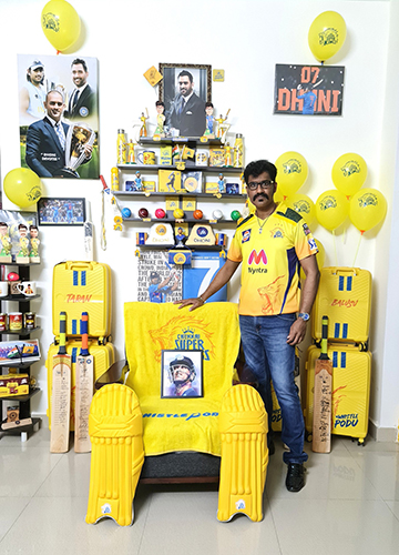 Game on: Praveen Balusu wrote a book about Dhoni, cricket and the Indian team.