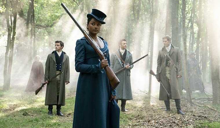 Aiming high: Simone Ashley as Kate Sharma in Bridgerton 2.
