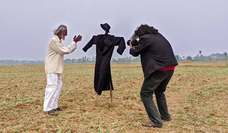 Working still from the film, Adieu Godard  