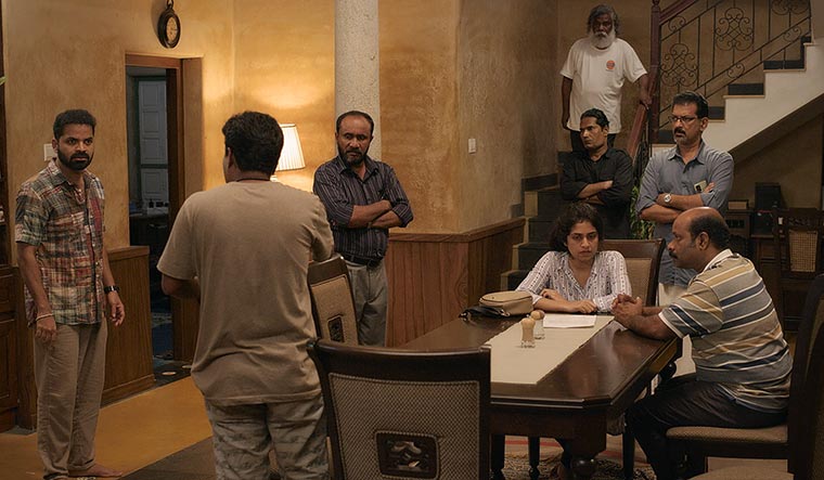 Characters first: A still from Aattam. The film’s story, says Anand Ekarshi, formed around the cast.