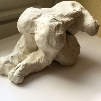 A clay model of The Stone Woman, an artwork that appears in the novel | courtesy Abraham Verghese