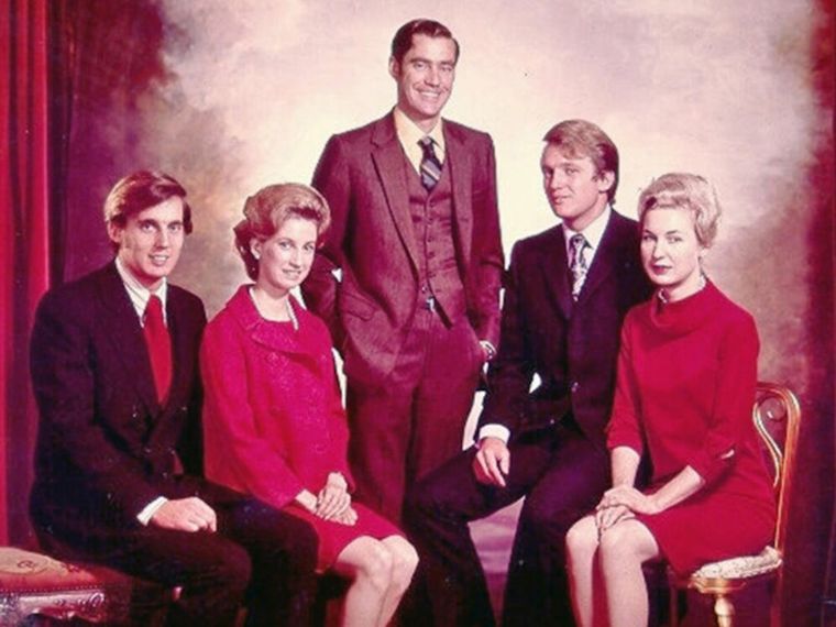 Rich kids, poor kids: Donald Trump (fourth from left) with his siblings (from left) Robert Trump, Elizabeth Trump Grau, Fred Trump Jr and Maryanne Trump Barry.
