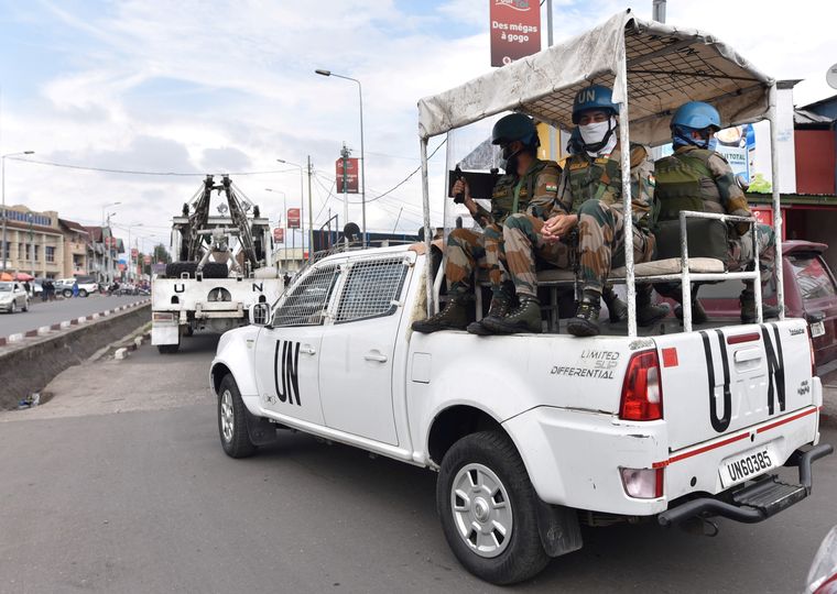 Guiding force: Indian troops in UN peacekeeping mission in the Democratic Republic of Congo in March 2020, after the onset of the pandemic | Reuters