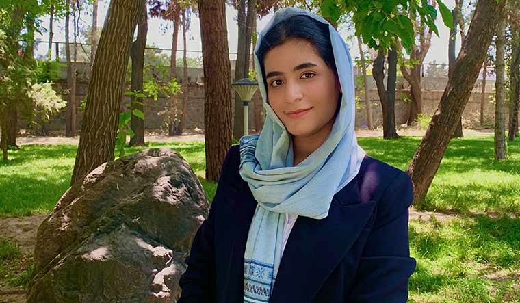 Uncertain future: Rezma Parwani, 20, returned to Kabul from India, where she studies economics at Delhi’s Jamia Millia Islamia, a few months ago.