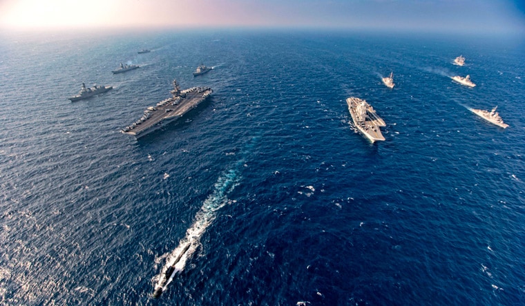Partnership act: Aircraft carriers and warships participate in Malabar naval exercise, a joint exercise of Quad countries | AP
