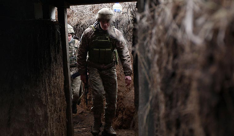 Preparing for the Worst: Ukrainian Military Forces positioned near Novoluganskin the Donetsk region | AFP