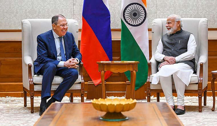 Mutual admiration: Russian Foreign Minister Sergey Lavrov with Prime Minister Narendra Modi | PTI